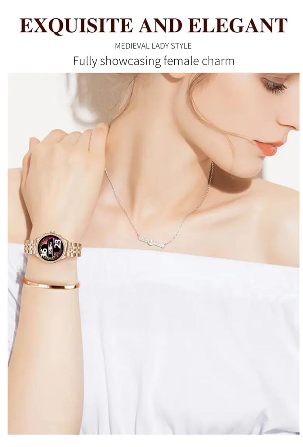 Generation 9 Gold Smartwatch  (Gold Strap, 44mm)