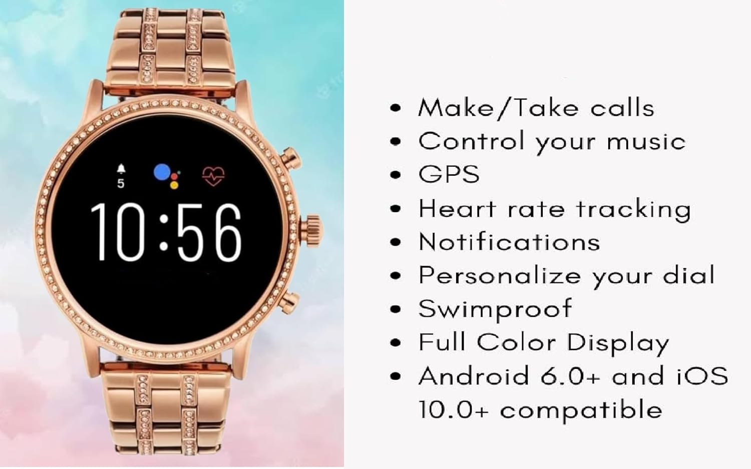 Generation 9 Gold Smartwatch  (Gold Strap, 44mm)