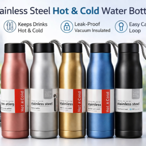 Stainless Steel Hot & Cold Water Bottle | Vacuum Insulated Leak-Proof Flask