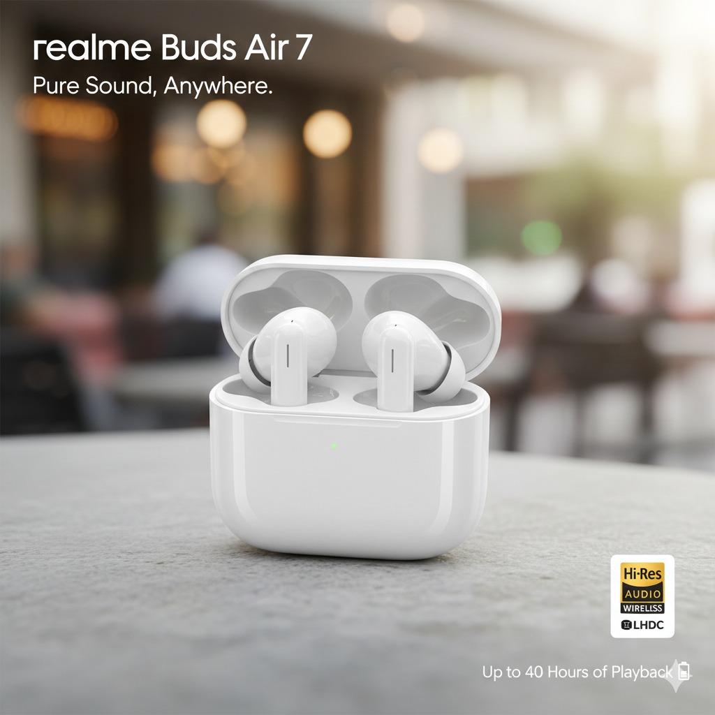 Realme Buds Air 7 – Smart Sound. Powerful Performance.