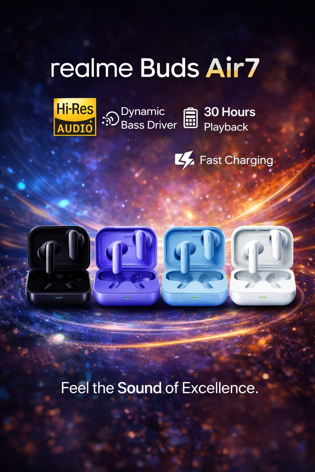 Realme Buds Air 7 – Smart Sound. Powerful Performance.