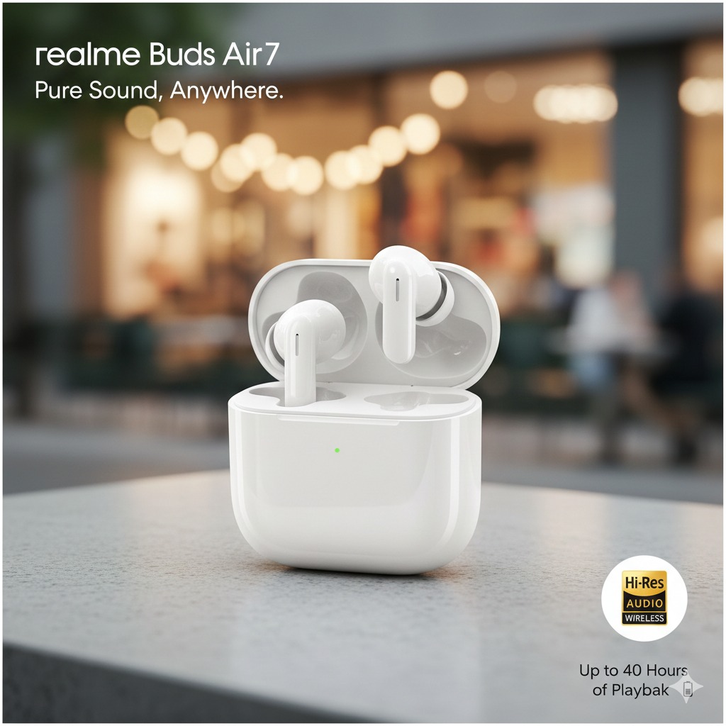 Realme Buds Air 7 – Smart Sound. Powerful Performance.