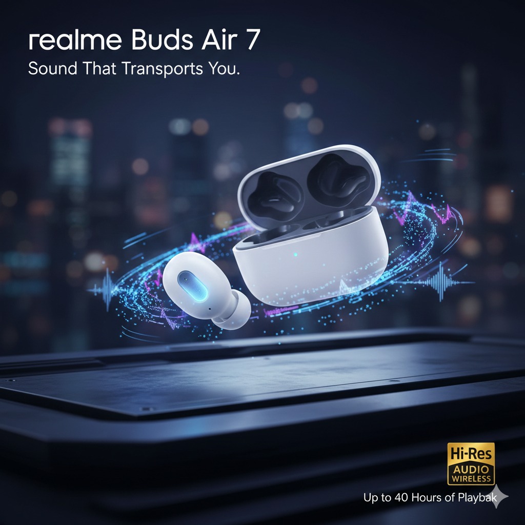Realme Buds Air 7 – Smart Sound. Powerful Performance.