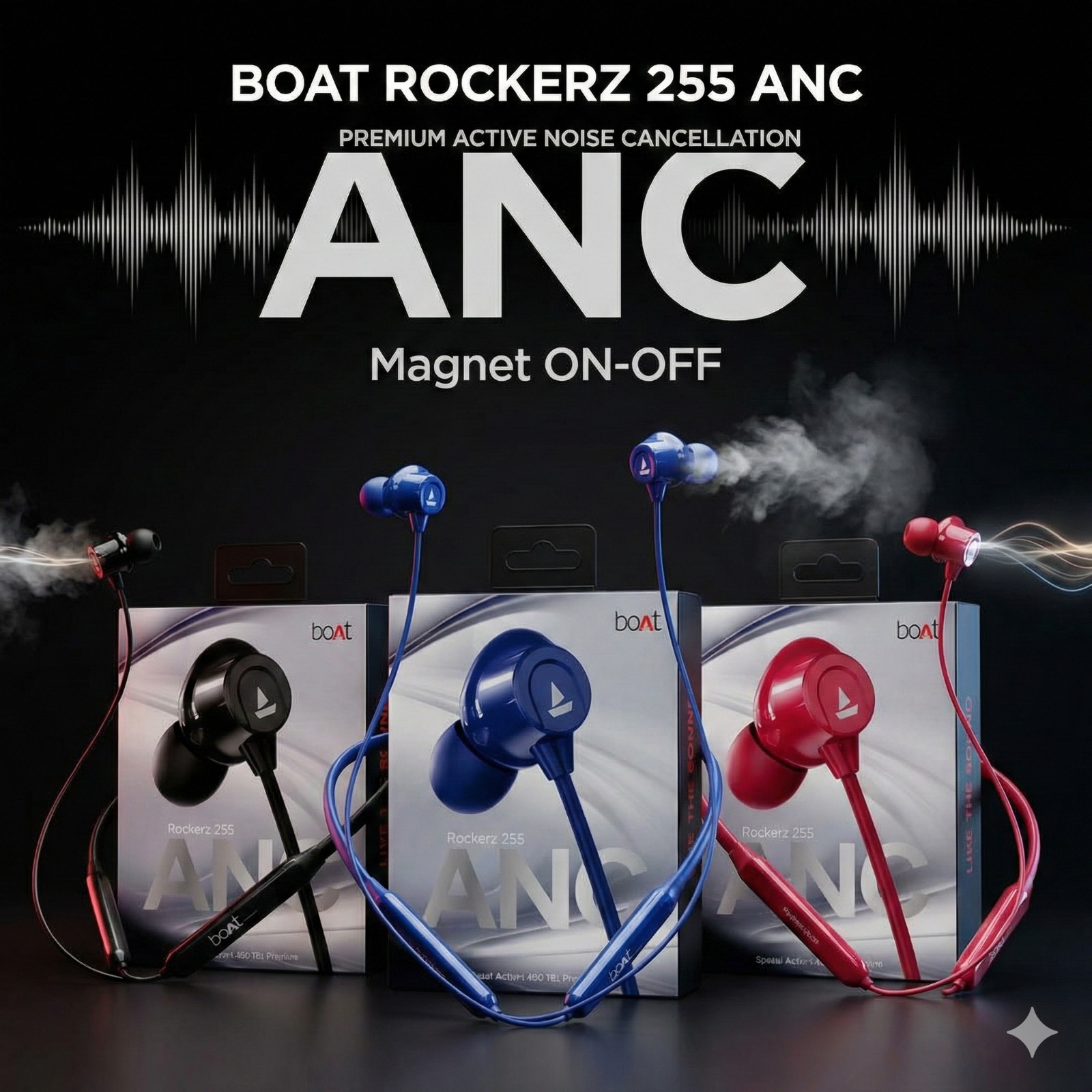 boAt Rockerz 255 ANC – Wireless Neckband with Active Noise Cancellation