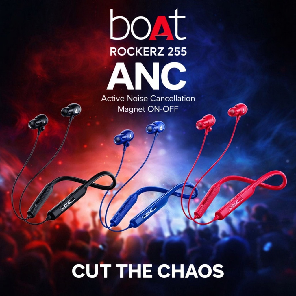 boAt Rockerz 255 ANC – Wireless Neckband with Active Noise Cancellation