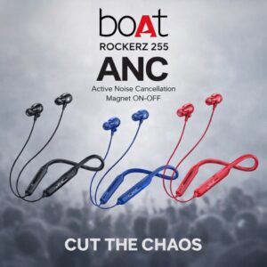 boAt Rockerz 255 ANC – Wireless Neckband with Active Noise Cancellation