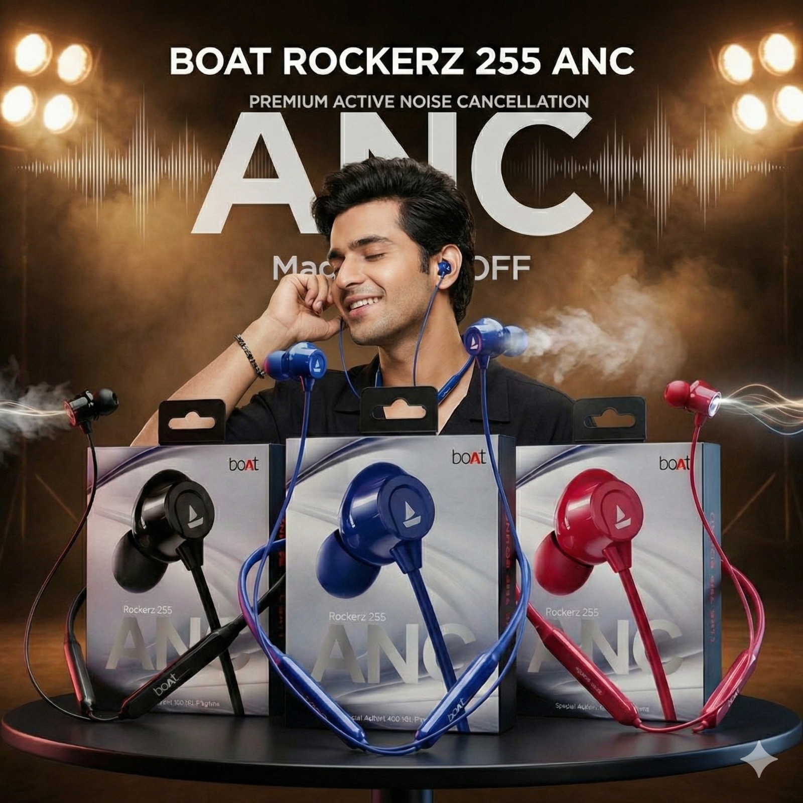 boAt Rockerz 255 ANC – Wireless Neckband with Active Noise Cancellation