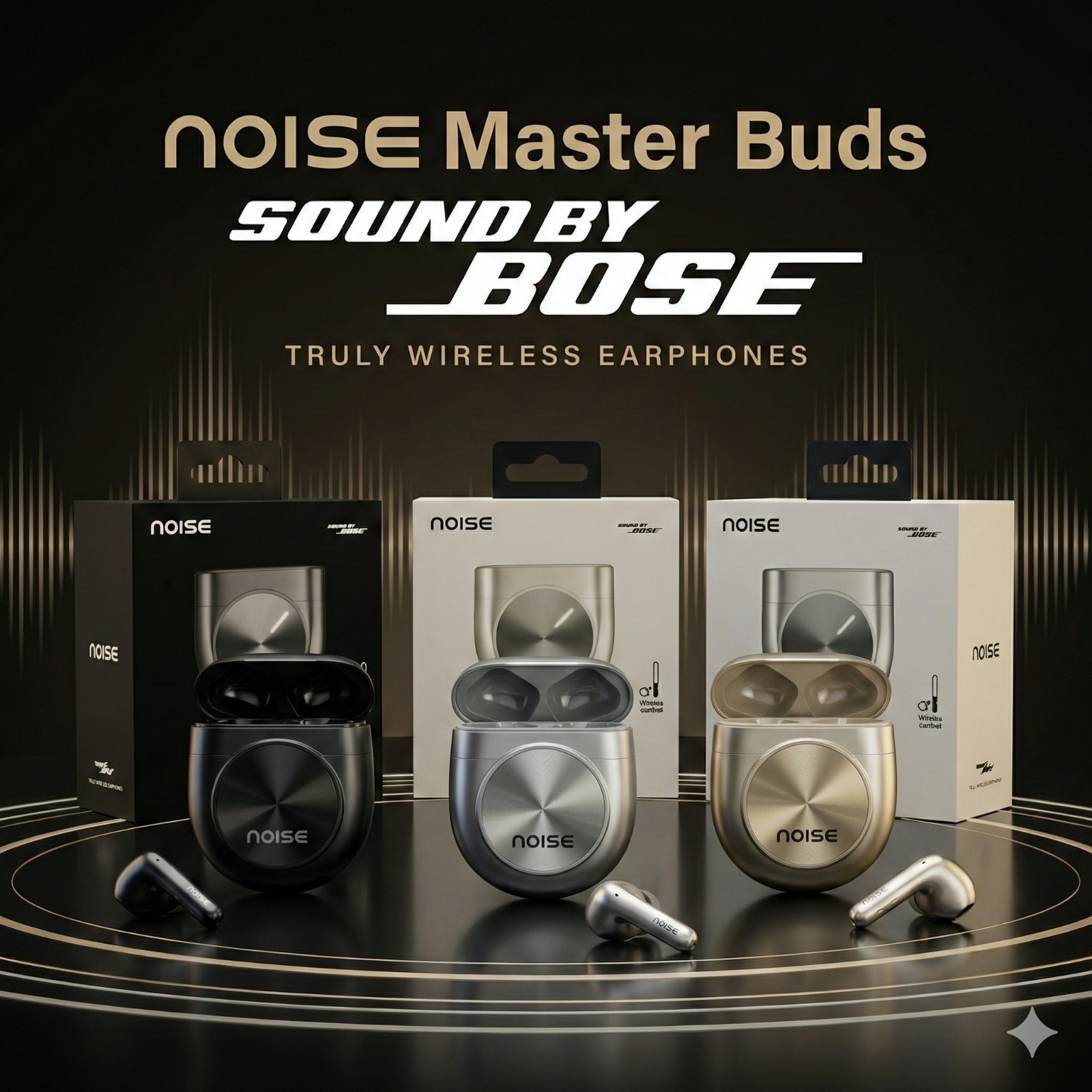 Noise Master Buds – Truly Wireless Earbuds with Active Noise Cancellation (Sound by Bose)