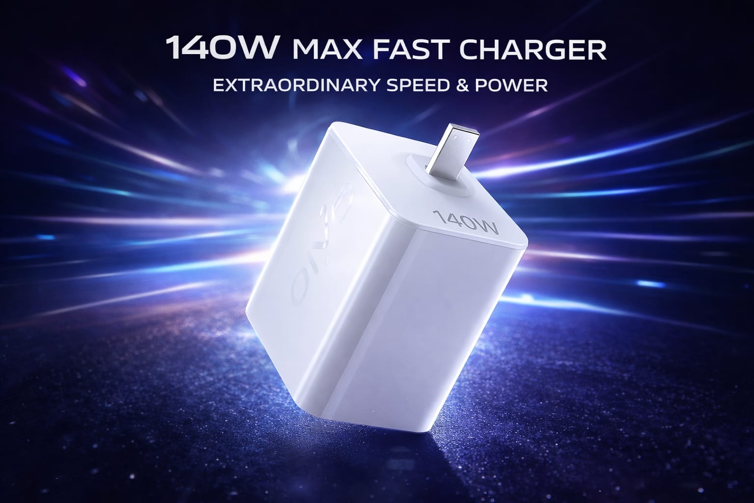 Vivo Fast Charging Mobile Charger 140W | Original Compatible Adapter with USB Cable