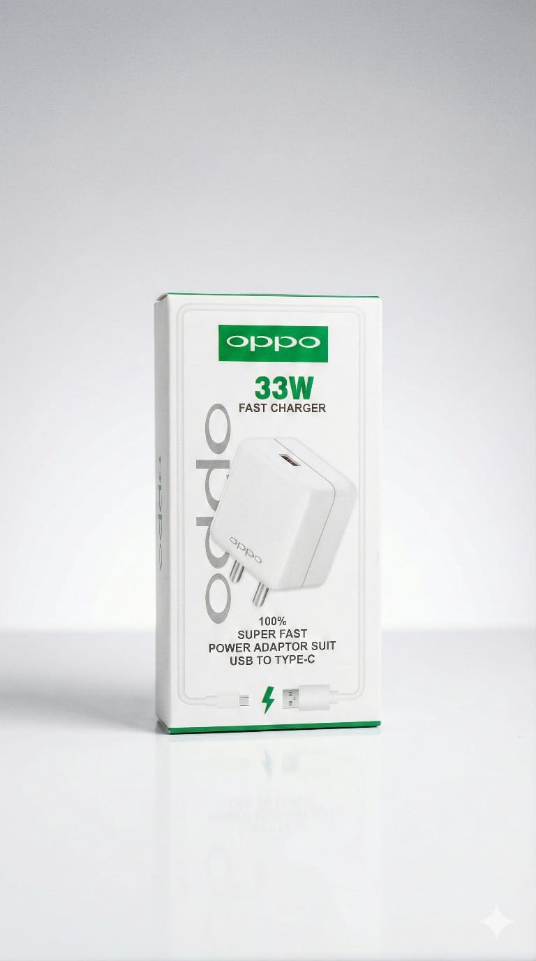 OPPO 33W SuperVOOC Fast Charger | Rapid Charging Adapter with USB Cable