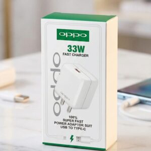 OPPO 33W SuperVOOC Fast Charger | Rapid Charging Adapter with USB Cable