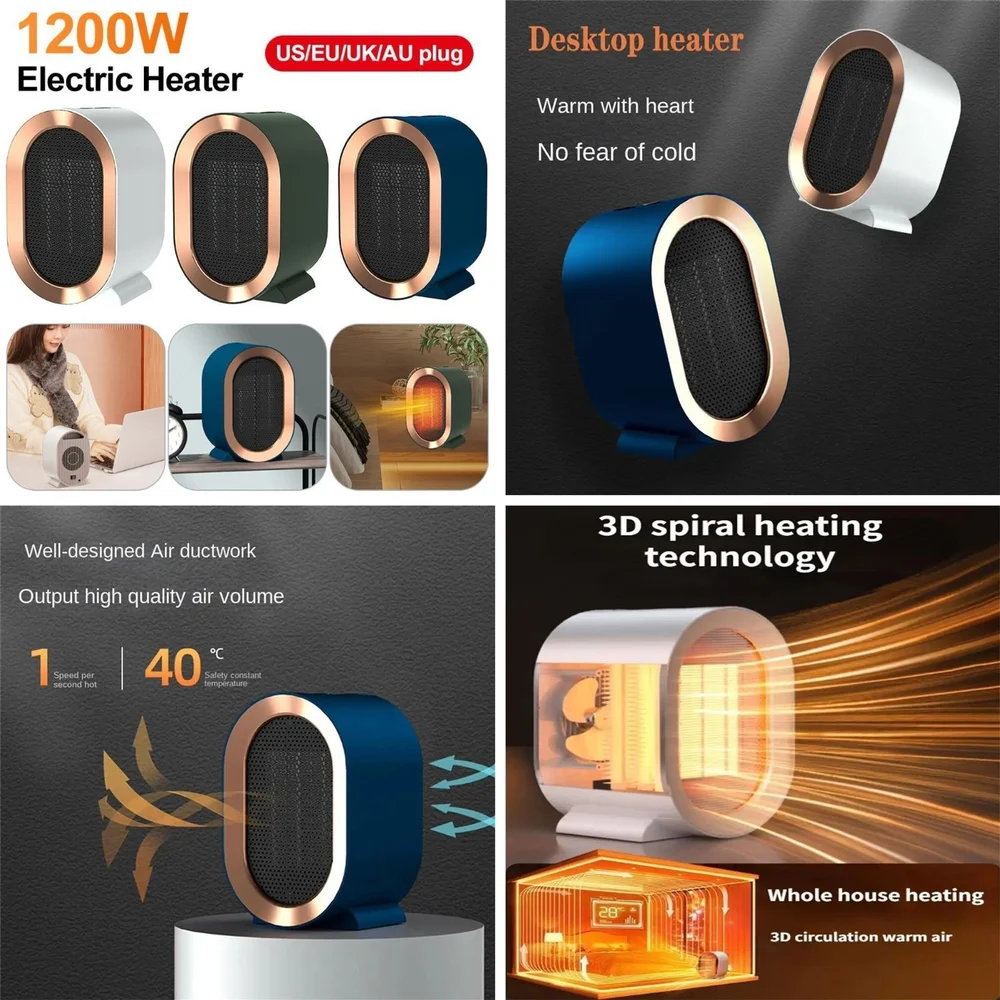 1200W Room Heater | Fast Heating, Energy Efficient & Safe for Home Use