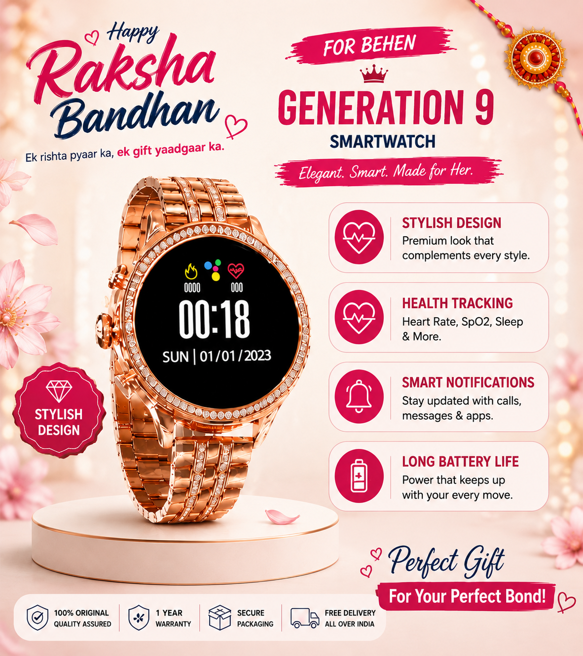 Raksha Bandhan Combo – Active 2 & Generation 9 Smartwatches | Gift for Bhai & Behen