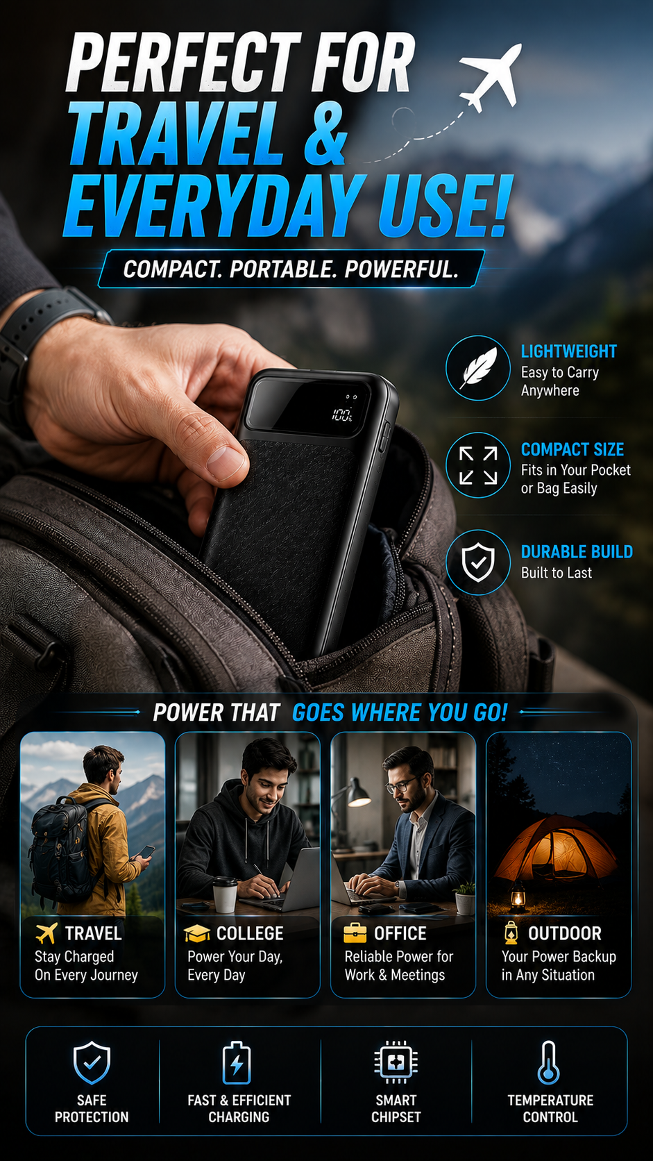 12000mAh Fast Charging Power Bank