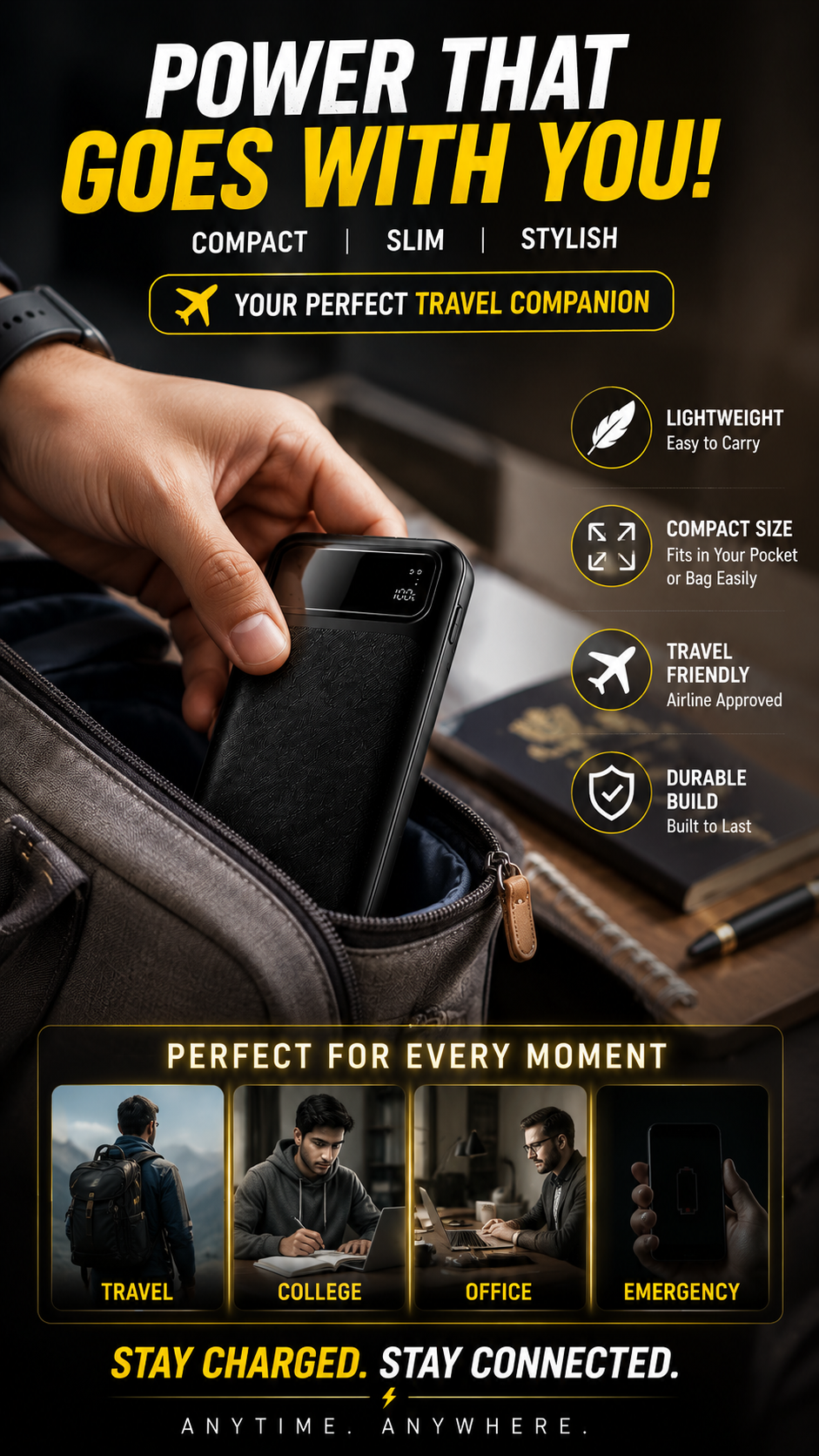 12000mAh Fast Charging Power Bank