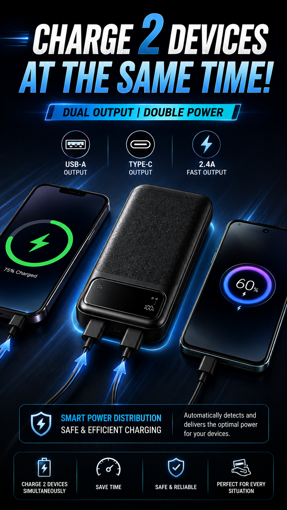 12000mAh Fast Charging Power Bank