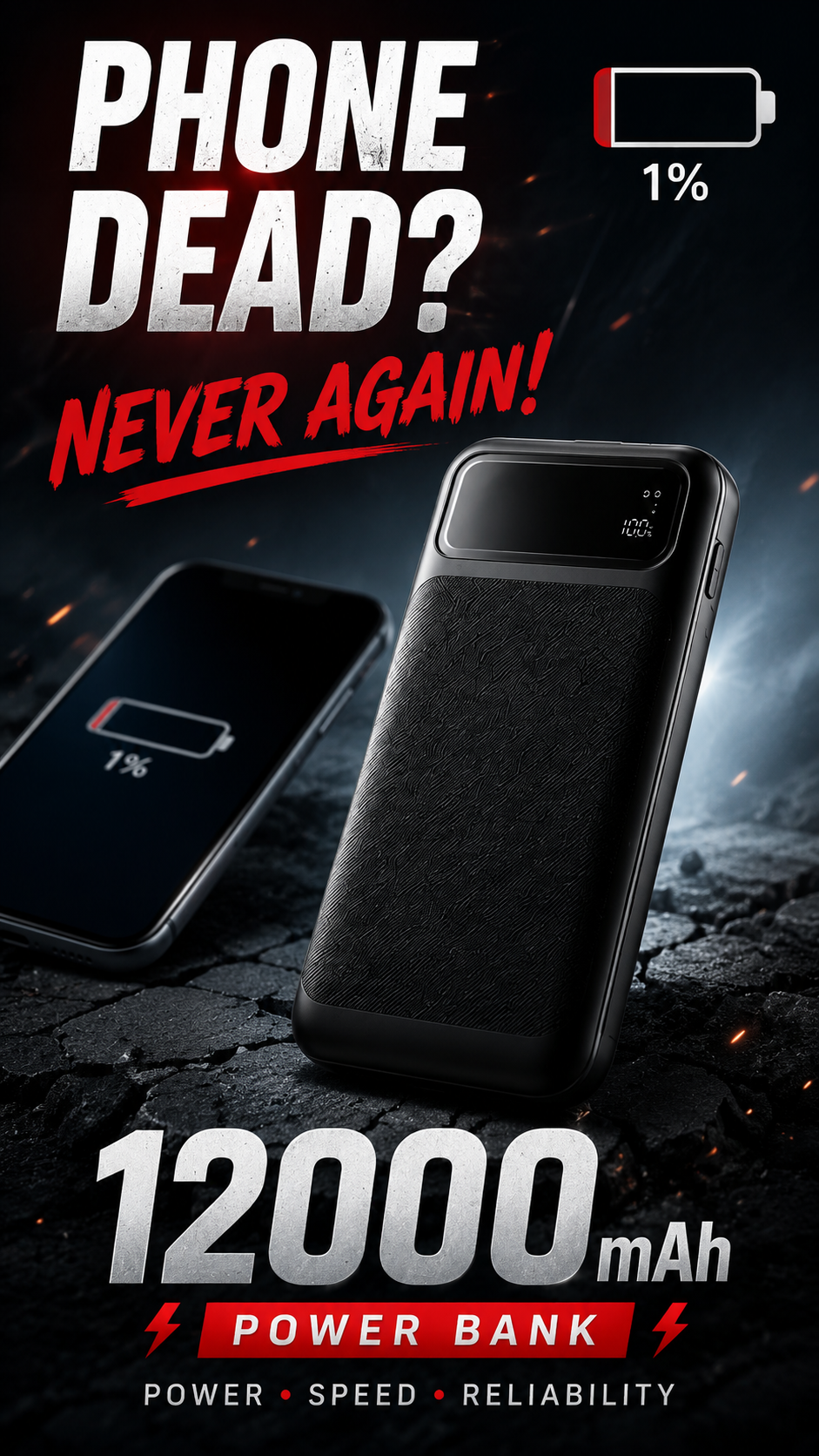 12000mAh Fast Charging Power Bank