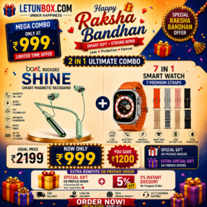 BT Shine Neckband + 7-in-1 Smartwatch Combo | Special Raksha Bandhan Offer